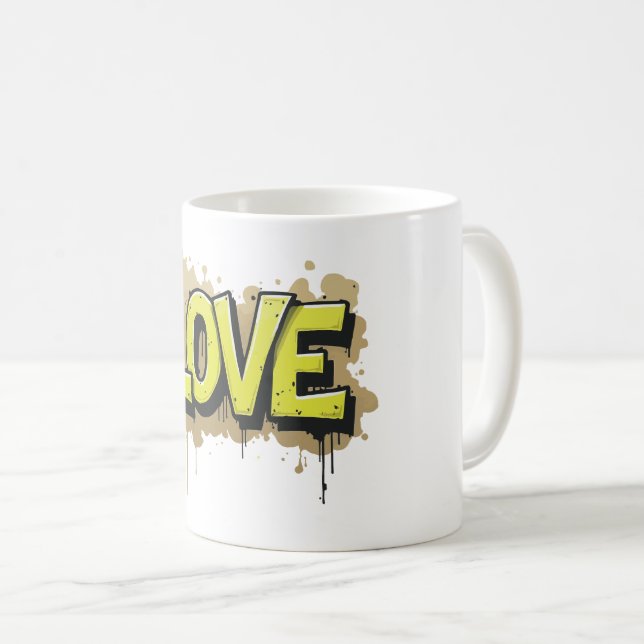 Graffiti Urban Love Bloom Coffee Mug (Front Right)