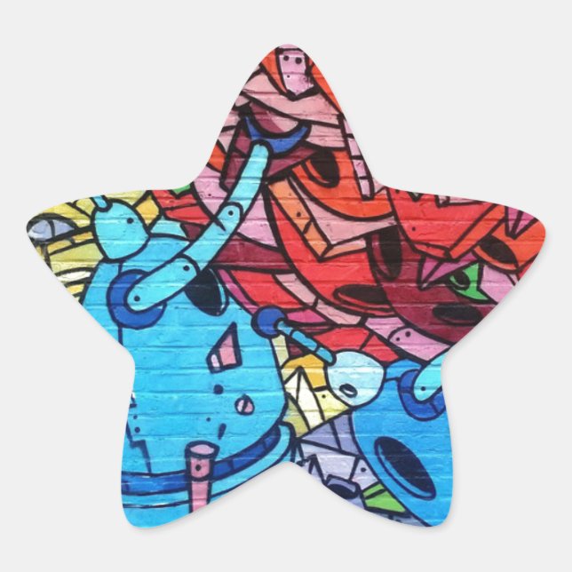 Graffiti Urban Painting Abstract Star Sticker (Front)