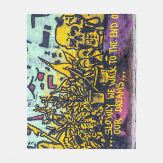 Graffiti Urban Street Art Abstract Fleece Blanket