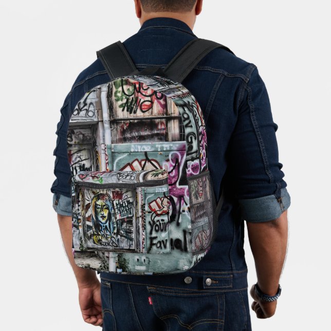 Graffiti Urban Street Cool Grunge Modern Unique Printed Backpack (Insitu (Model))