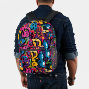 Graffiti Urban Streetwear Pattern Printed Backpack