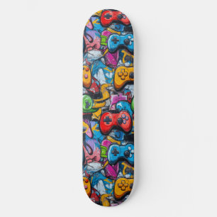 Graffiti Video Game Cool Designed Skateboard