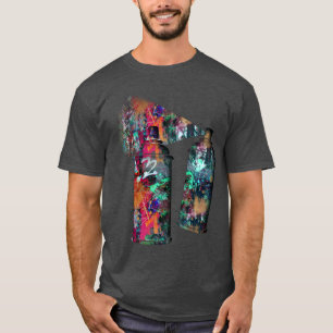 Graffiti Wall and Spray Paint Splatter T-Shirt