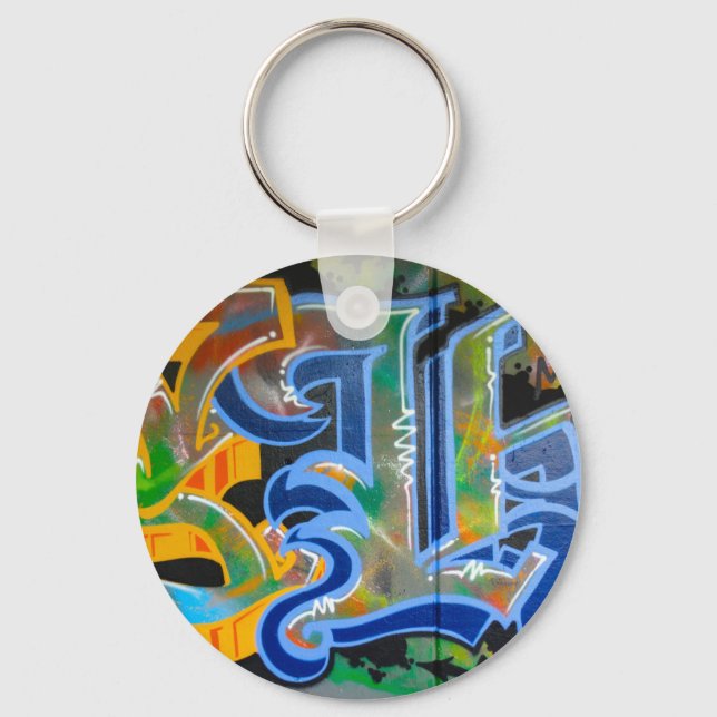 Graffiti Wall Art Key Ring (Front)