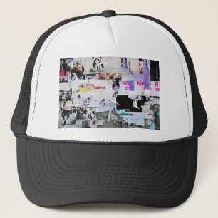 Graffiti Wall Banksy Style Torn Paper Trucker Hat