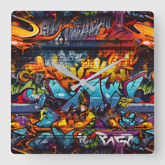 Graffiti Wall Clock (Front)