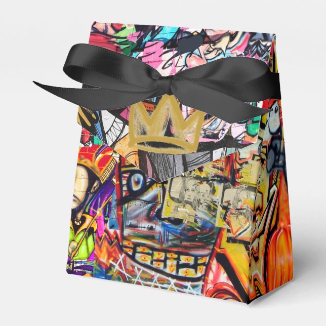 Graffiti wall collage  favour box (Front Side)