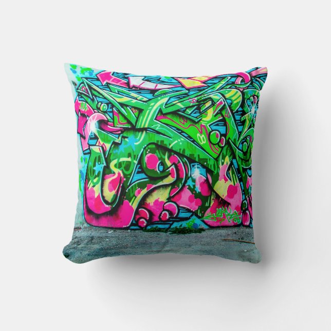Graffiti Wall Cushion (Front)