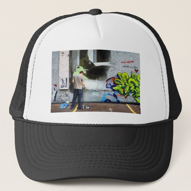 Graffiti Wall Lucy Trucker Hat (Front)