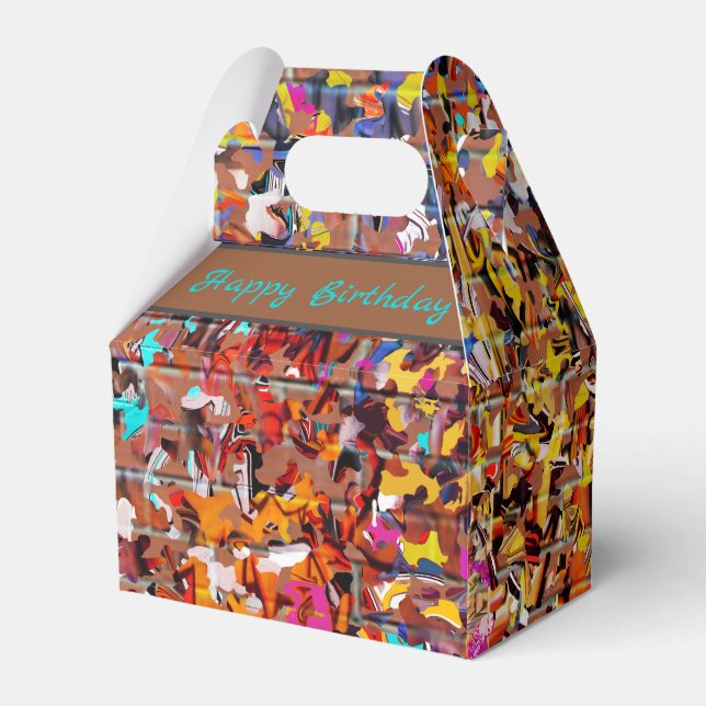 Graffiti wall print favour box (Front Side)