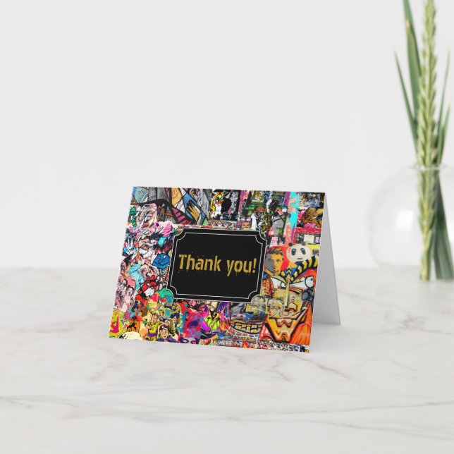 Graffiti wall  thank you card (Front)