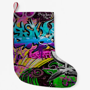 Graffiti wall urban artgraffiti,art,wall,grafiti,g small christmas stocking