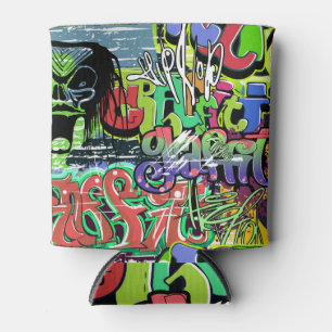 Graffiti Wall: Urban Hip Hop Can Cooler