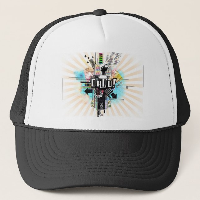 graffiti-wallpaper-27 trucker hat (Front)