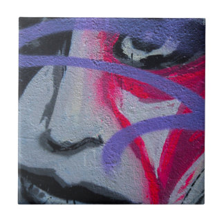 Graffiti woman ceramic tile