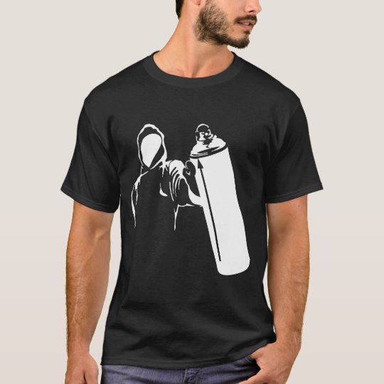 Graffiti writer with spray can stencil T-Shirt