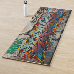 Graffiti yoga mat
