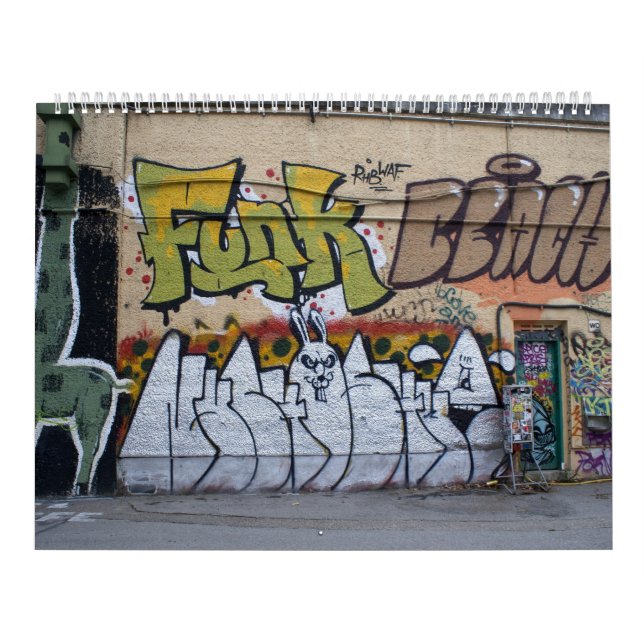 Graffitis At Donaukanal Vienna Austria 2023 Calendar (Cover)