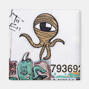 Graffitti Aliens Magnet