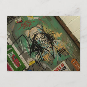 Graffitti and Wall art, city centre manchester Postcard