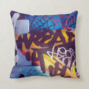 graffitti shirt cushion