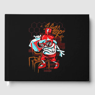 Grafi Art Spray Paint Urban Hip Hop Music Lover Guest Book