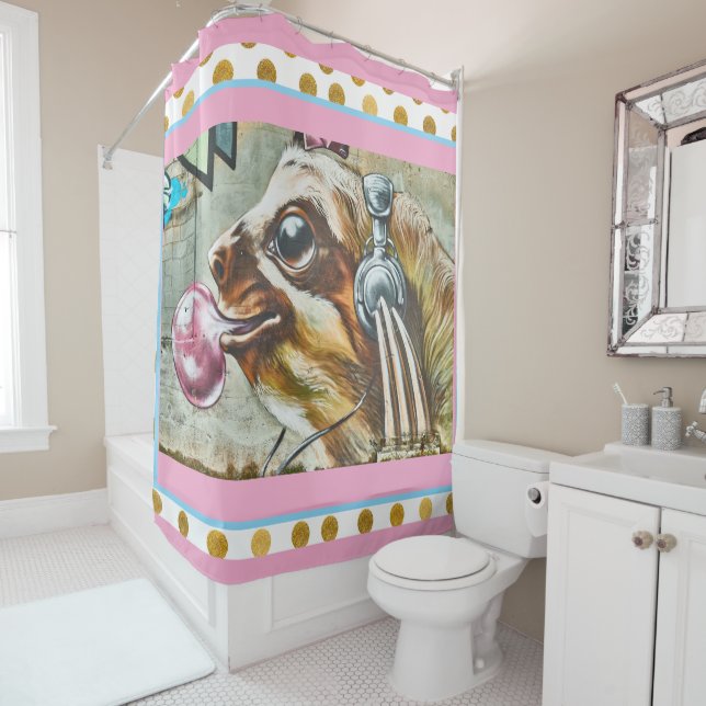 Grafiti Sloth Teen shower curtain - Pop (In Situ)