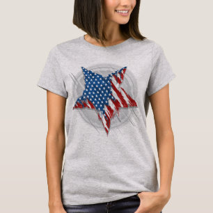Grafitti American Flag Star T-Shirt