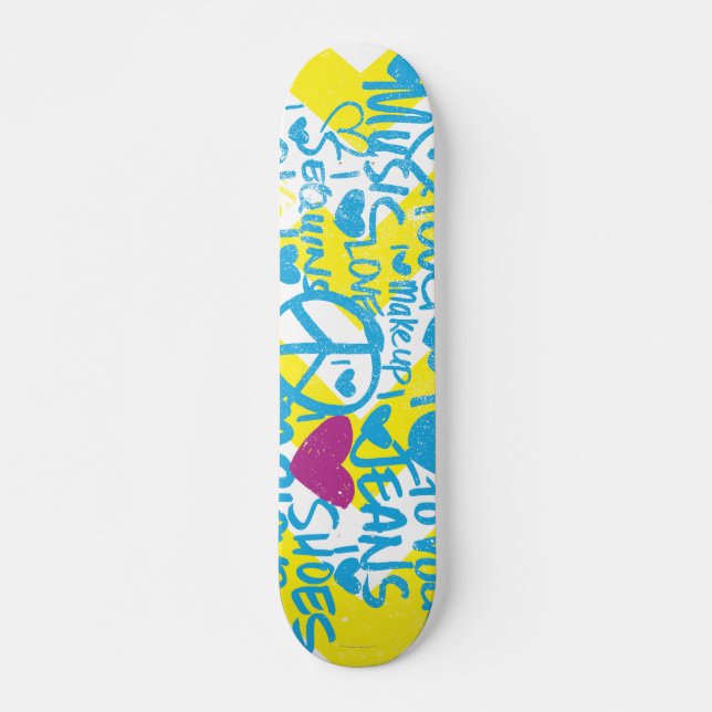 Grafitti Aqua-Purple Skateboard (Front)