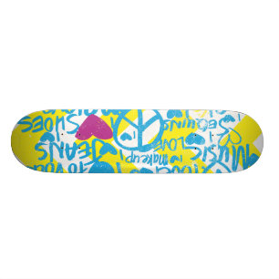 Grafitti Aqua-Purple Skateboard