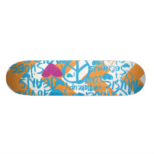 Grafitti Aqua-Purple Skateboard