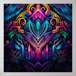 Grafitti art fall leaves lion print