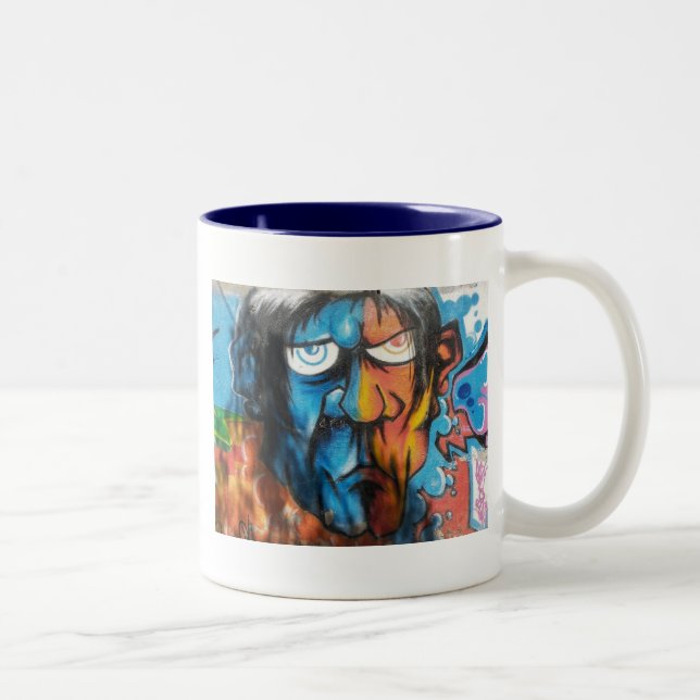 Grafitti Art Two-Tone Coffee Mug (Right)