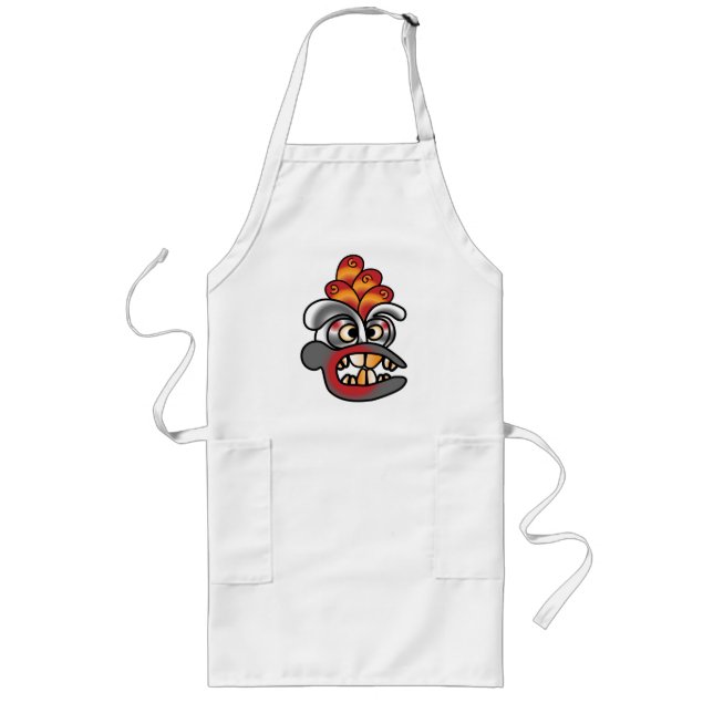 Grafitti Face Long Apron (Front)