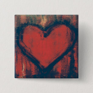 Grafitti Heart Art Button