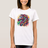 Grafity horse colourful