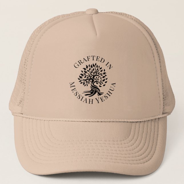 Grafted In Messiah Yeshua Messianic Christian Cap (Front)