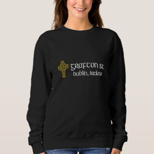 Grafton Street Street Celtic Cross Souvenir Dublin Sweatshirt