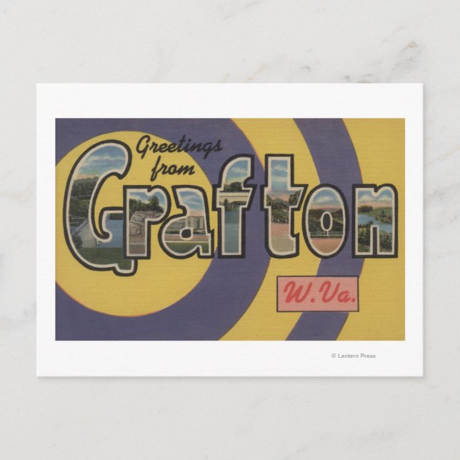 Grafton, West Virginia - Large Letter Scenes Postcard (Front)