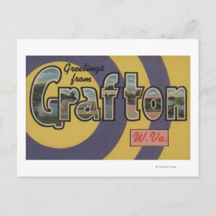 Grafton, West Virginia - Large Letter Scenes Postcard