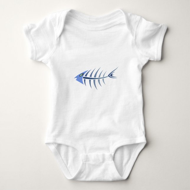 Gräger fish fishbones baby bodysuit (Front)