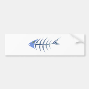Gräger fish fishbones bumper sticker