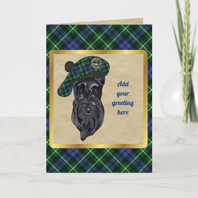 Graham Badge & Tartan Personalised Card (Front)