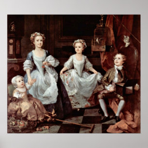Graham children(portrait) by William Hogarth Poster