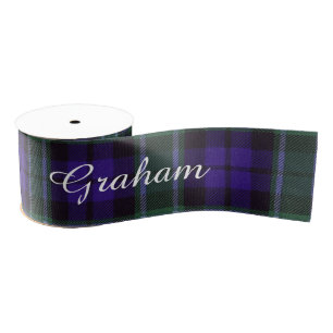Graham clan Plaid Scottish tartan Grosgrain Ribbon