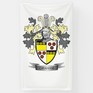 Graham Family Crest Coat of Arms Banner