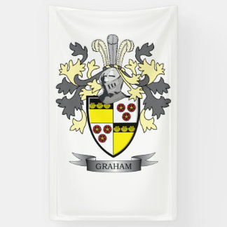 Graham Family Crest Coat of Arms Banner