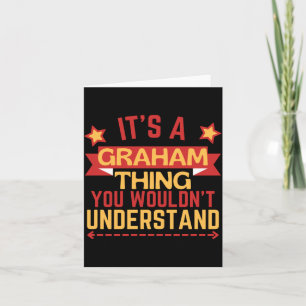 Graham Name Funny Gift For Graham Performance Card