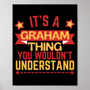Graham Name Funny Gift For Graham Performance Poster