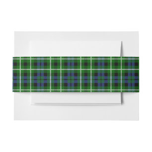 Graham Scottish Tartan Belly Band Invitation Belly Band